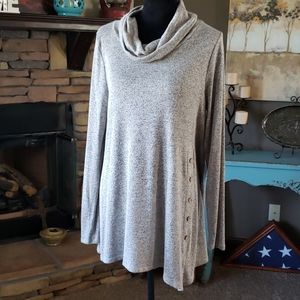 Lightweight Cowl Neck Sweater Tunic